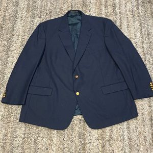 Wimbledon navy men’s suit jacket coat 45% wool sz 50R
